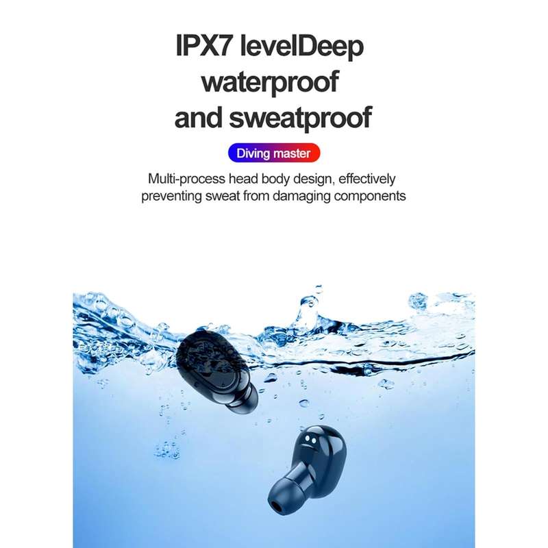 L21 Pro IPX7 Waterproof Wireless Bluetooth Earphone with Charging Box & Digital Display, Support ...