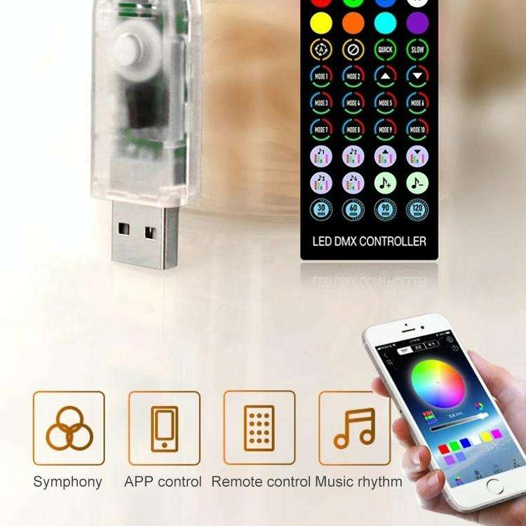 Christmas Decoration USB Copper Wire String Light Remote Controller & Bluetooth Mobile APP Contro...