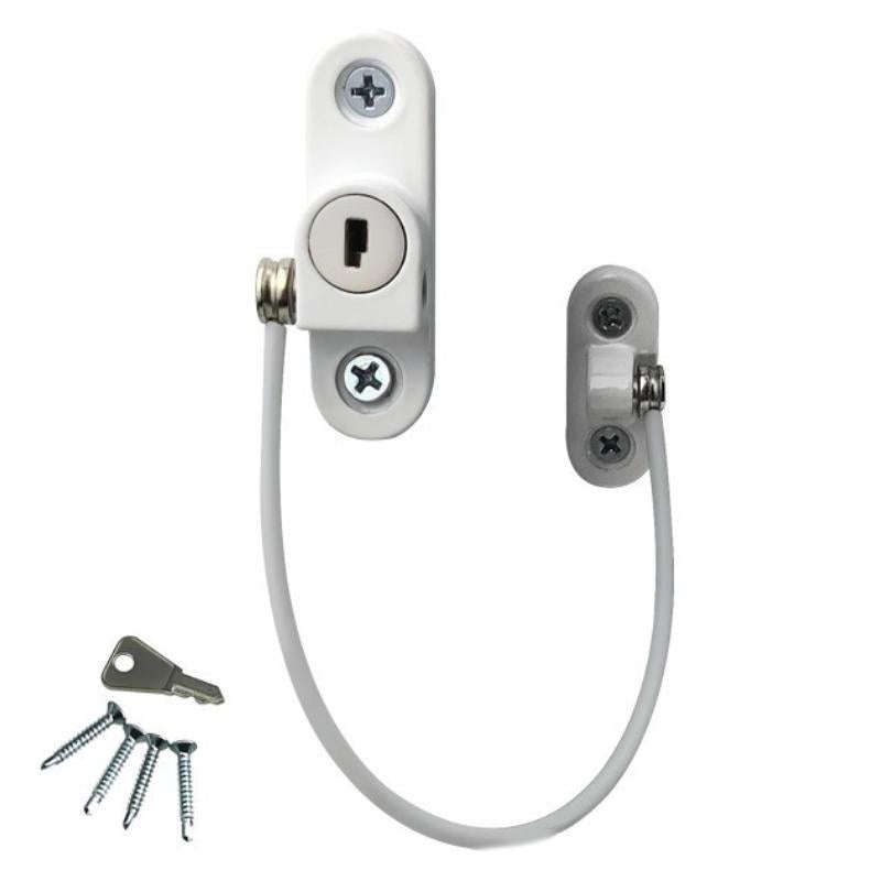 Children High-rise Anti-fall Safety Lock Window Push Limiter, Color: White