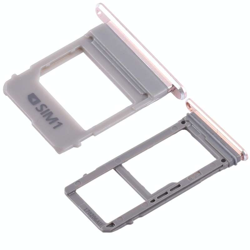 For Galaxy A520 / A720 2 SIM Card Tray + Micro SD Card Tray (Pink)