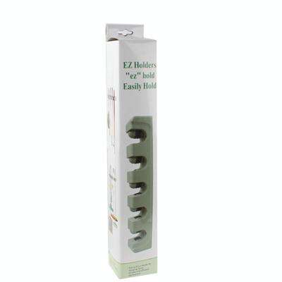 Wall Mounted 5 Positions Mop Broom Holder Tool with 2 Hooks
