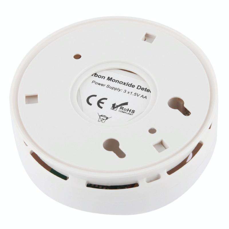Gas Carbon Monoxide Detector Sensor Unit LCD CO Safety Alarm Tester(White)
