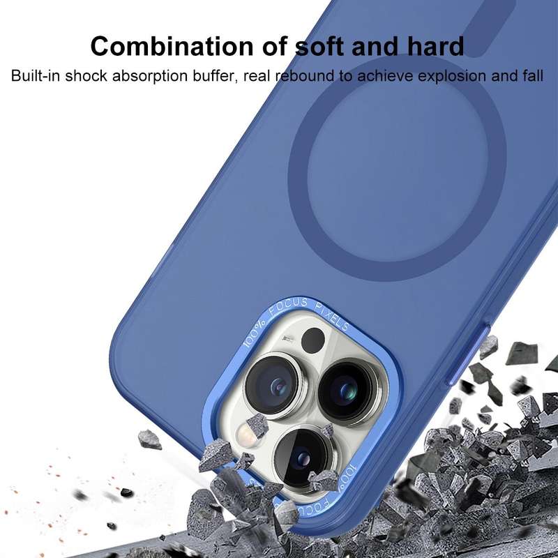 For iPhone SE 2022 / 2020 / 8 / 7 MagSafe Frosted Translucent Mist Phone Case(Black)