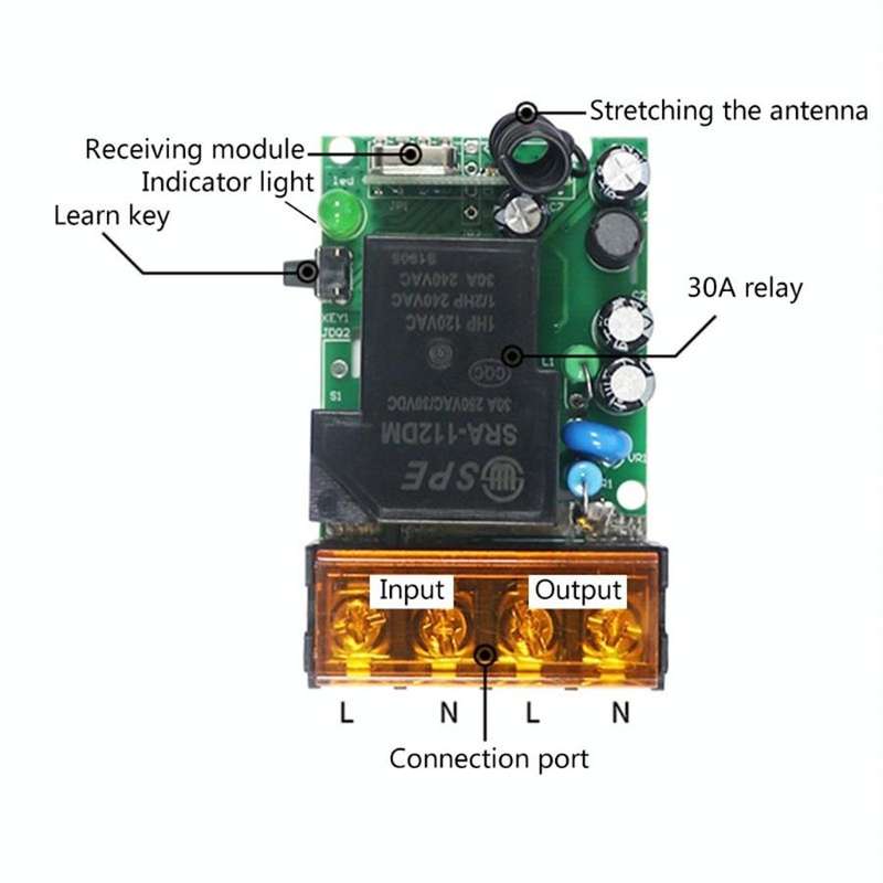 AC 220V 30A Channel High Power Low Consumption Universal Industrial Lifter Control Wireless Remot...