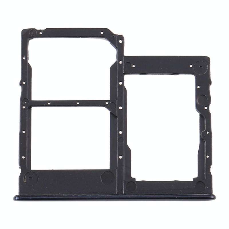 For Samsung Galaxy A41 / A415 SIM Card Tray + SIM Card Tray + Micro SD Card Tray (Black)