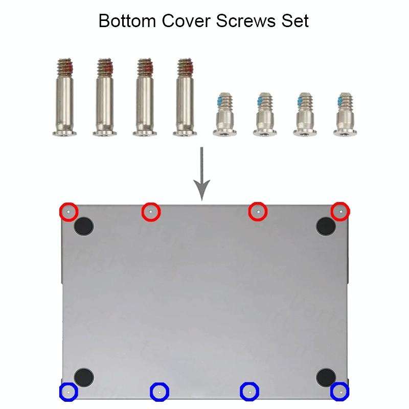 Bottom Cover Screws Set for MacBook Pro Retina M3 14 16 A2918 A2991 A2992 (Silver)