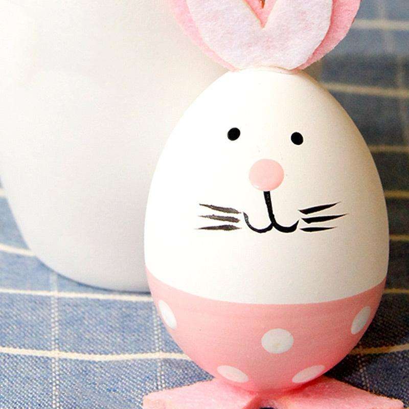 3 PCS Easter Bunny Eggs Ornament Holiday Decoration Children Toys, Random Color Delivery