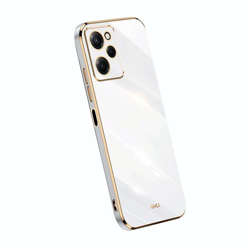 For Xiaomi Redmi Note 12 Pro Speed XINLI Straight Edge 6D Electroplate TPU Phone Case(White)
