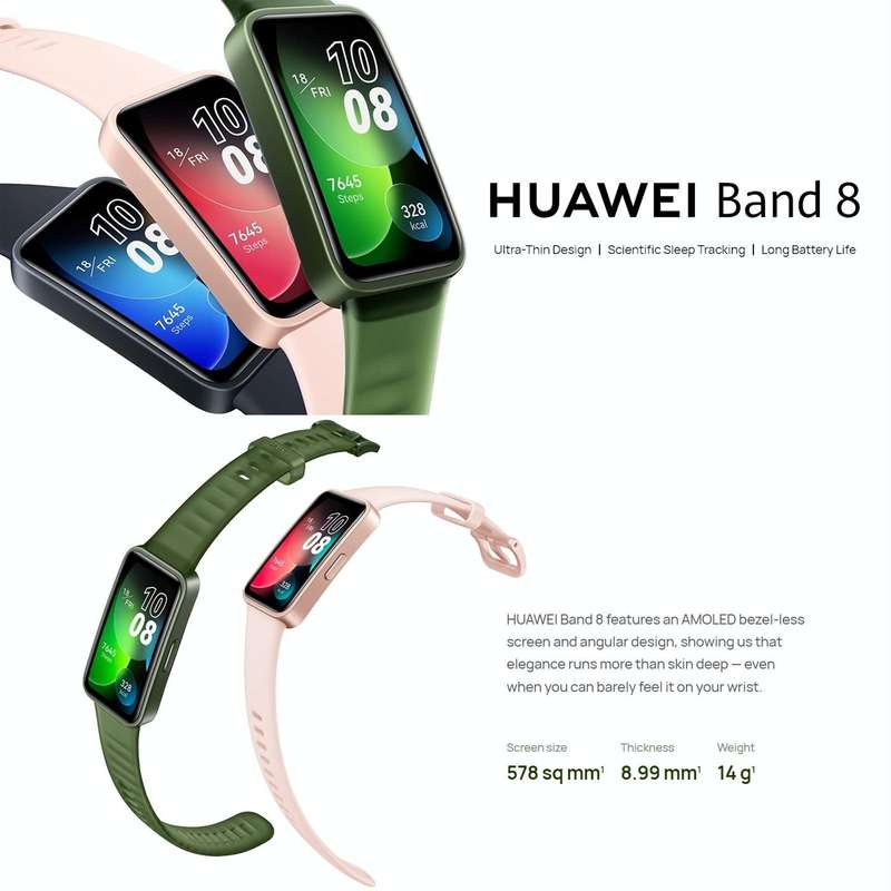 HUAWEI Band 8 Standard 1.47 inch AMOLED Smart Watch, Support Heart Rate / Blood Pressure / Blood ...