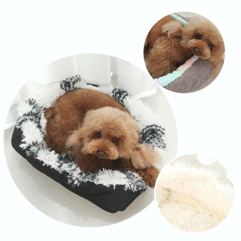 Kennel Dog Mat Dual-Use Winter Warm Cat Litter, Size:70x80cm(Yellow White)