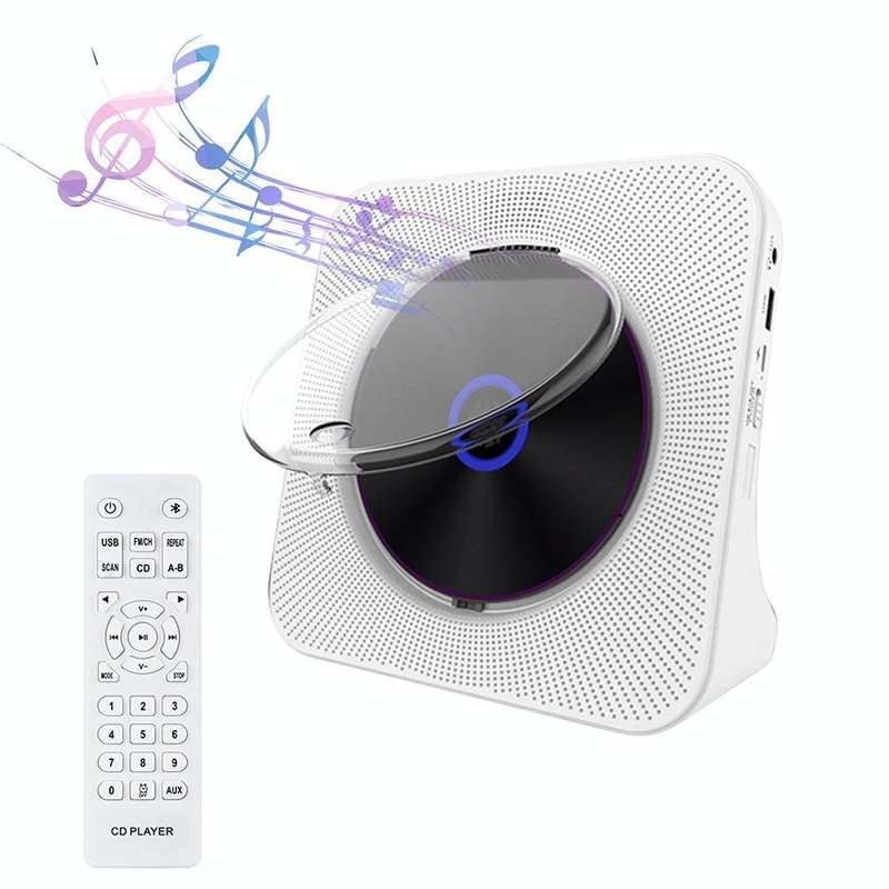 Kecag KC-806 2A Retro Bluetooth Music Disc Album CD Player, Specification:Plug-in Version(White)