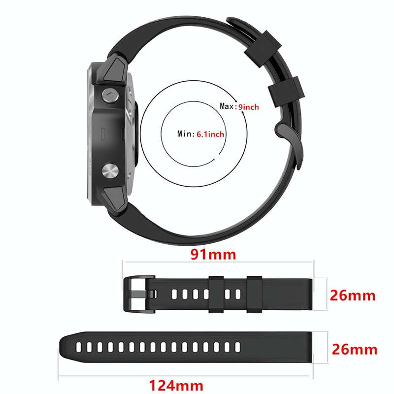 For Garmin Fenix 6 22mm Smart Watch Quick Release Silicon Watch Band(Midnight Blue)
