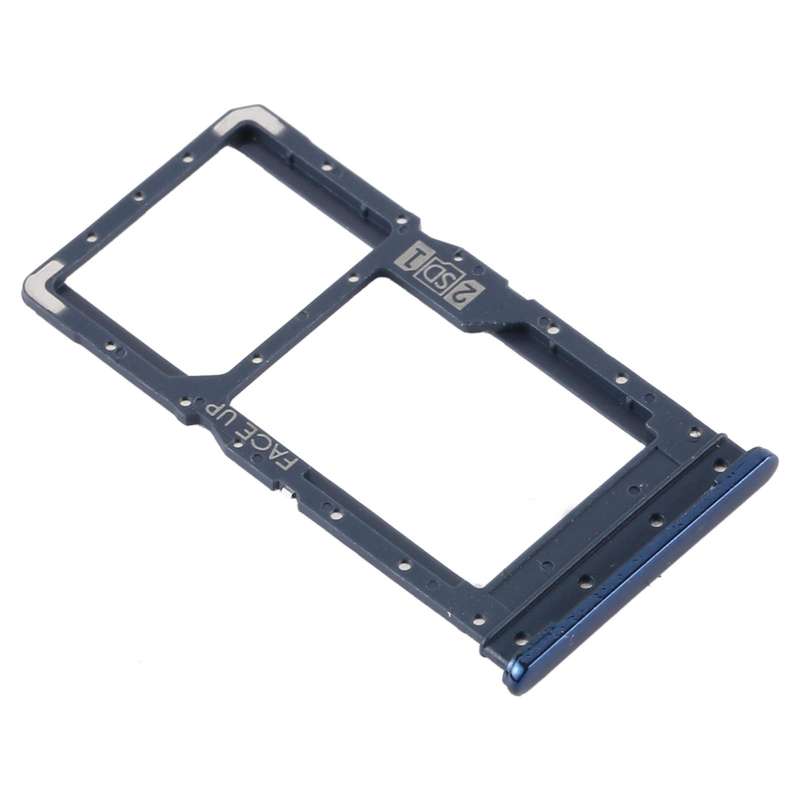 SIM Card Tray + SIM Card Tray / Micro SD Card Tray for Motorola Moto G9 Plus XT2087-1(Blue)
