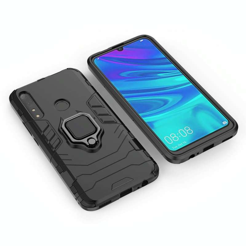 PC + TPU Shockproof Protective Case for Huawei P Smart Z / Y9 Prime (2019), with Magnetic Ring Ho...