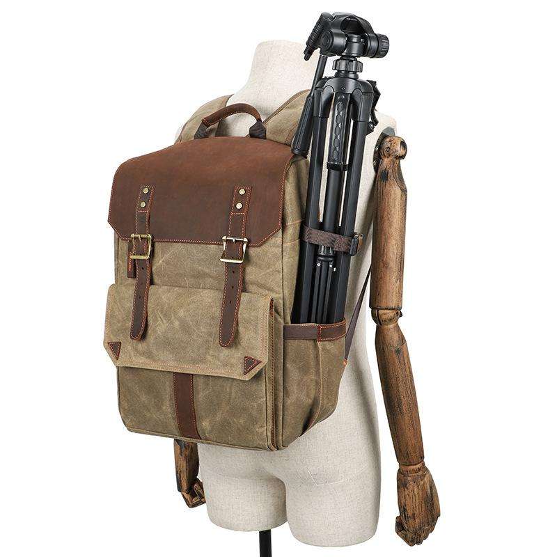 K-011 Outdoor Shoulder Digital Camera Bag Batik Canvas Waterproof Large-Capacity Photography Back...