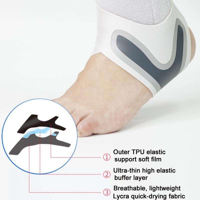 Thin Breathable Compression Ankle Sprain Fixation Strap, Size: Right Foot (M)