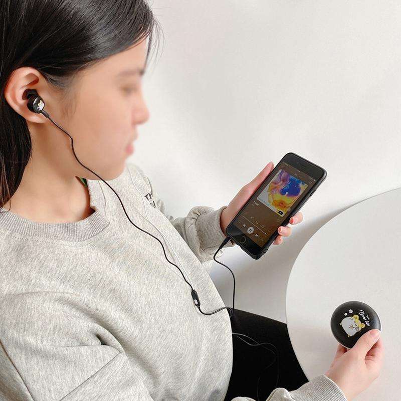 2 Pairs Heavy Bass Wired Headset Mobile Phone Universal Headset with Storage Box & Microphone(Bla...