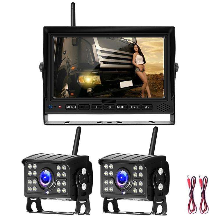 7 Inch Digital Wireless Reversing Image 1080P Video System Truck Monitoring Driving Recorder 2 Di...