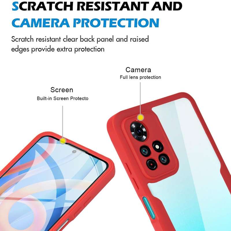 For Xiaomi Redmi Note 11 Acrylic + TPU 360 Degrees Full Coverage Phone Case(Black)