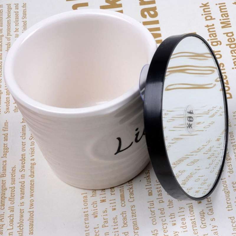 Magnification Small Round Mirror with Suction Cup Makeup Mirror 8.8cm Magnification Makeup Mirror...
