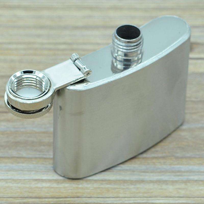 58ml(2oz) Stainless Steel Pocket Flagon Outdoor Sports Flat ultralight Liquor Flask Camping Porta...