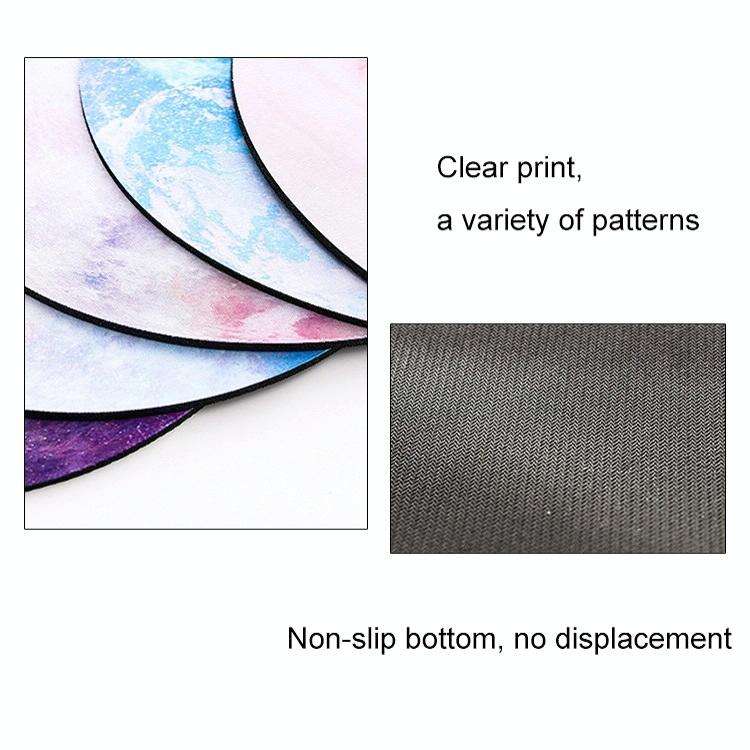 5 PCS Round Rubber Planet Mouse Pad(Mars)