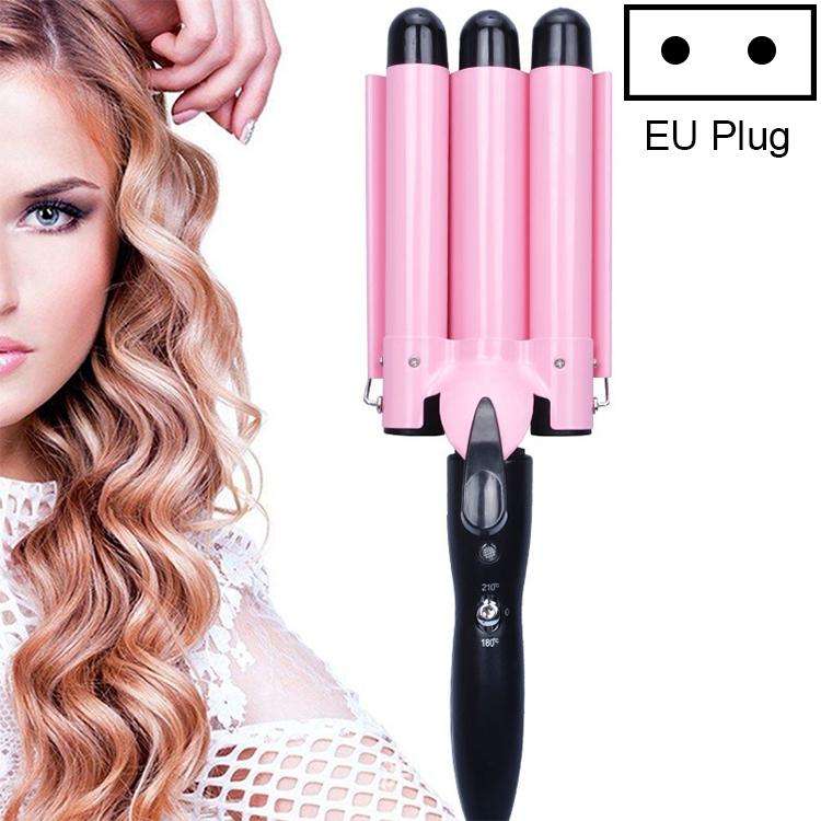20-32m Automatic Ceramic Perm Splint Hair Curler 3 Barrels Big Wave Hair Curling Iron Tools, Size...