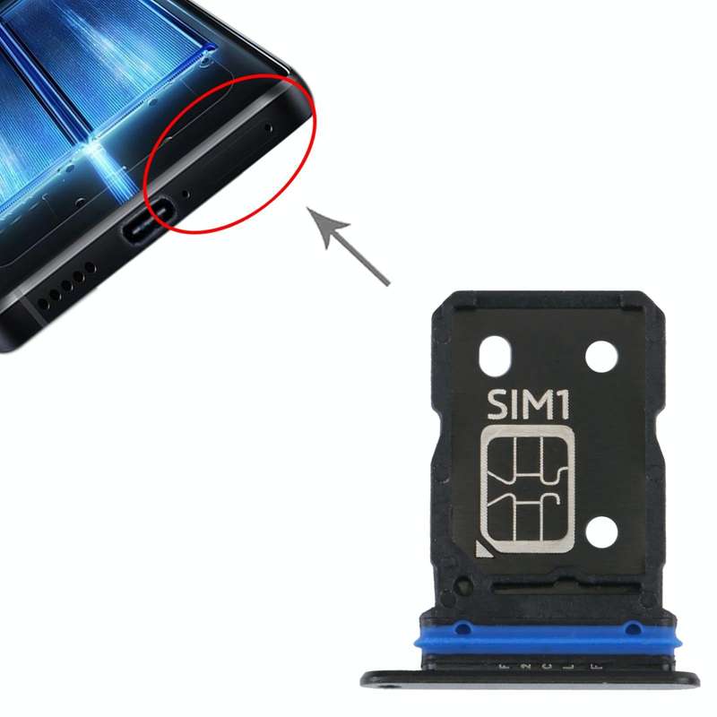 For vivo X80 SIM Card Tray + SIM Card Tray (Black)