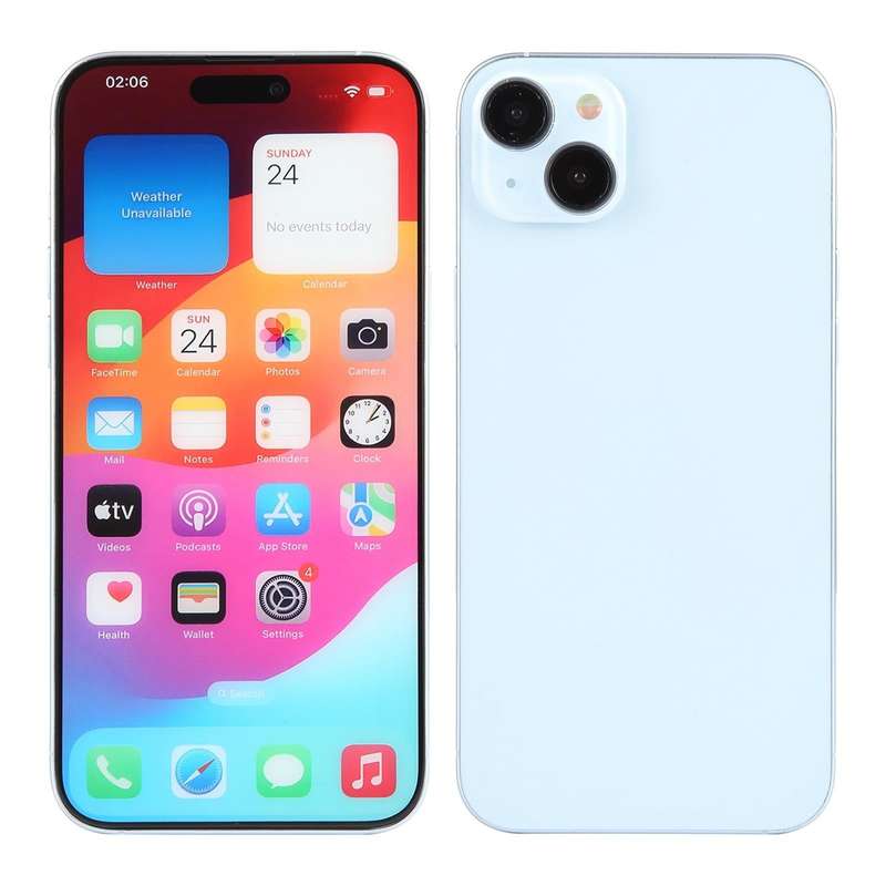 For iPhone 15 Color Screen Non-Working Fake Dummy Display Model (Blue)