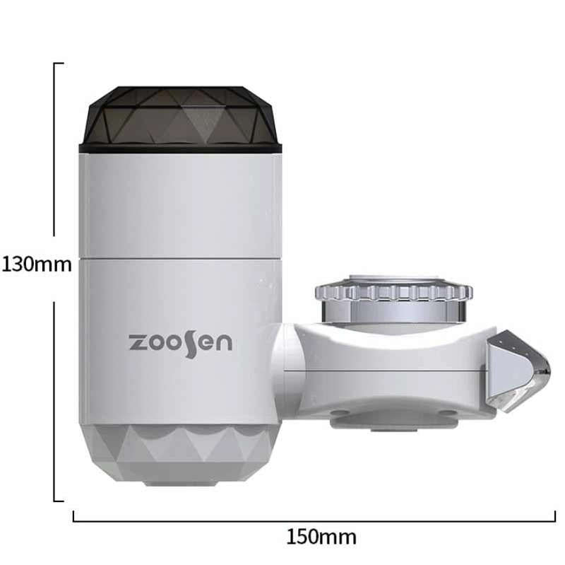 Zoosen Electric Hot Water Faucet Connection Type Instant Hot Water Faucet EU Plug, Style:White