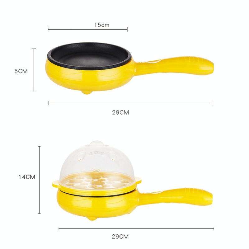 350W Electric Egg Omelette Cooker Frying Pan Steamer Cooker,EU Plug,Style: Double Layer Set Pink