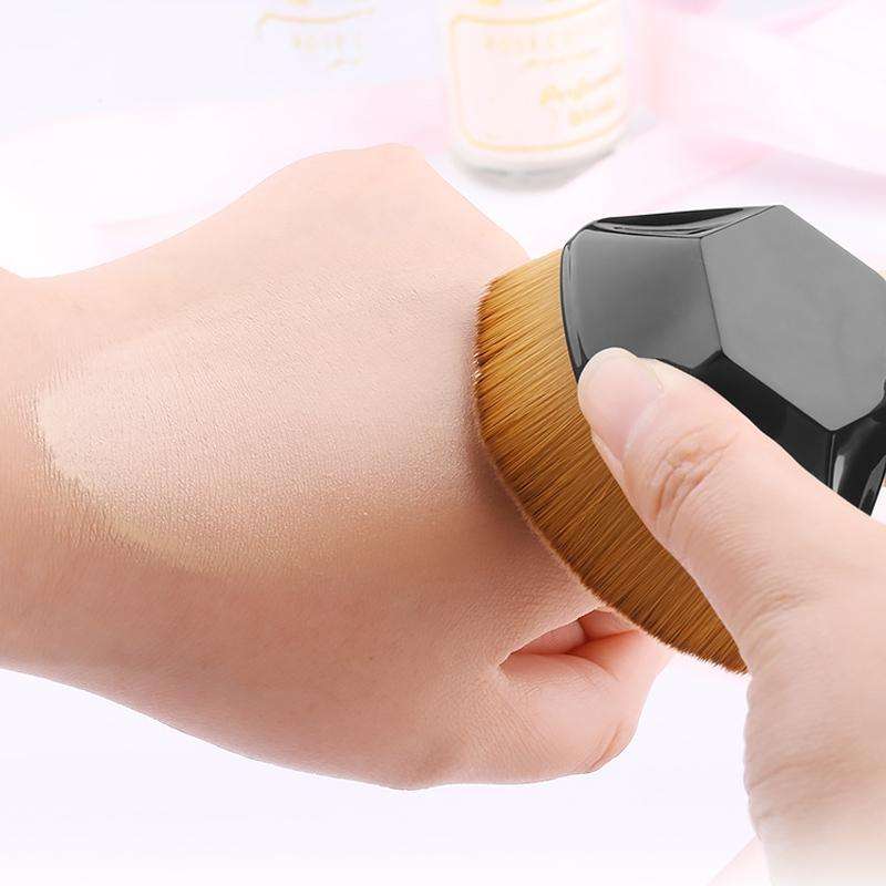 Petal Foundation Brush BB Cream Makeup Brushes Loose Powder Brush Flat Kit Pincel Maquiagem(Black)