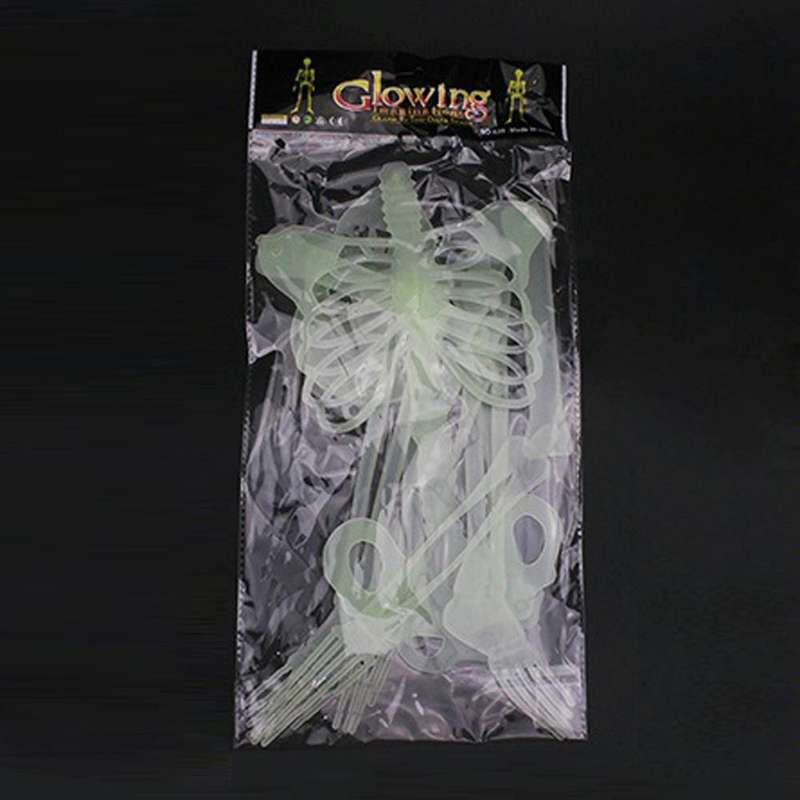 Luminous Skeleton Halloween Activity Props Bar Haunted House Decoration Supplies Fluorescent Skel...