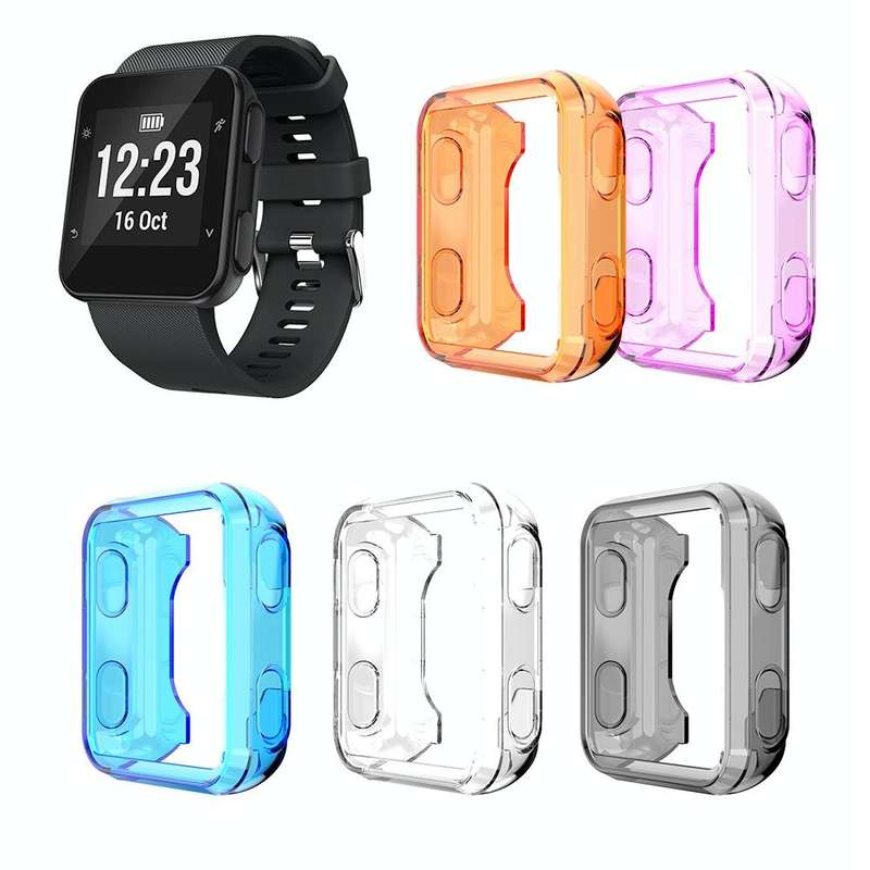 For Garmin Forerunner 35 / 30 TPU Half-pack Candy Color Protective Case(Transparent)