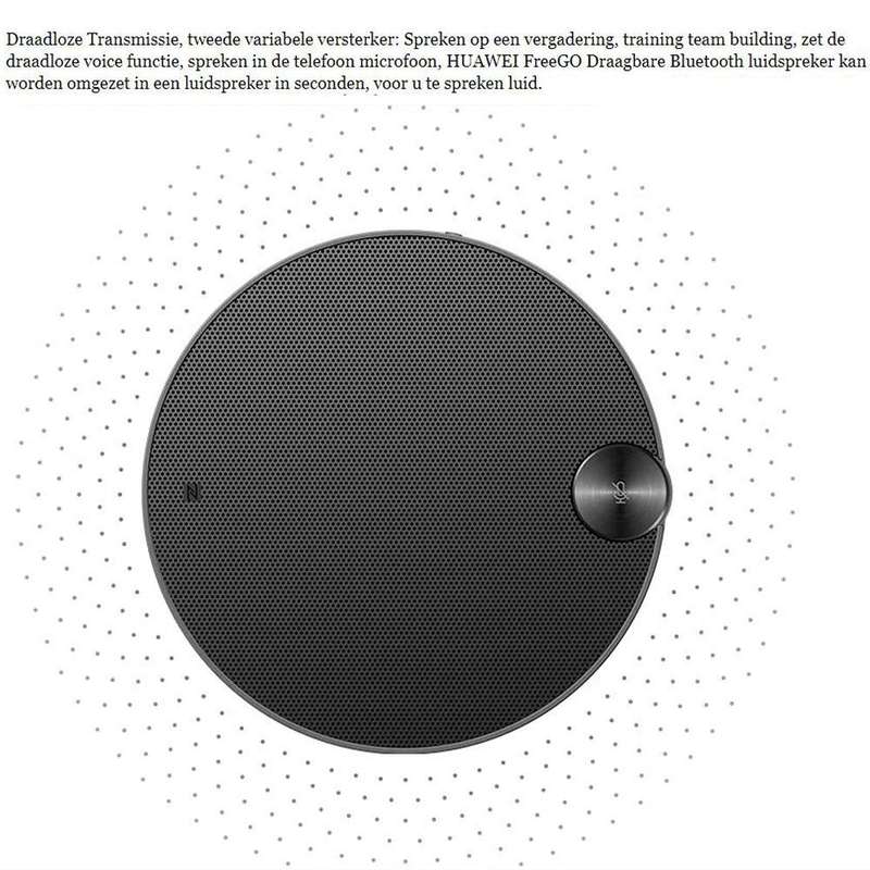 Original Huawei FreeGO Bluetooth 5.0 Portable Pickup Noise Reduction Bluetooth Speaker(Silver)