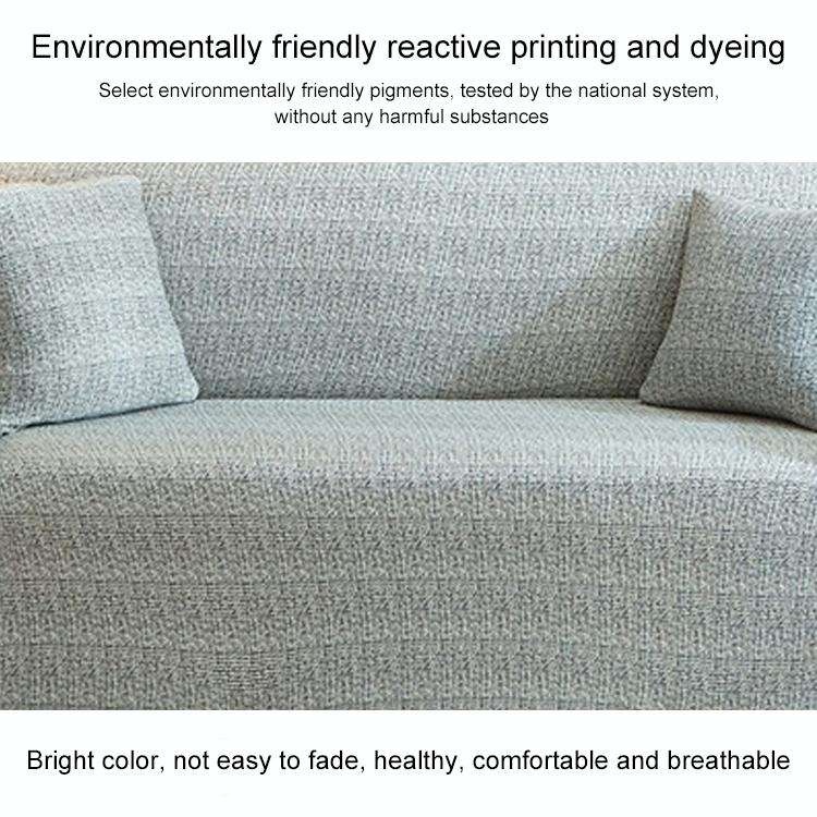Double Seat Full Coverage Elastic Non-slip Sofa Cover(Fashion Grey)