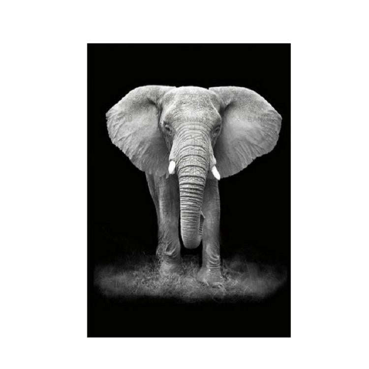 Simple Black and White Animal Decoration Painting Study Living Room Sofa Background Wall Painting...
