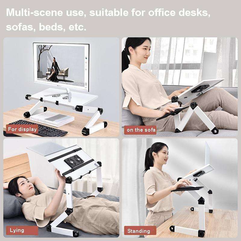 Oatsbasf Folding Computer Desk Laptop Stand Foldable Lifting Heightening Storage Portable Rack,St...