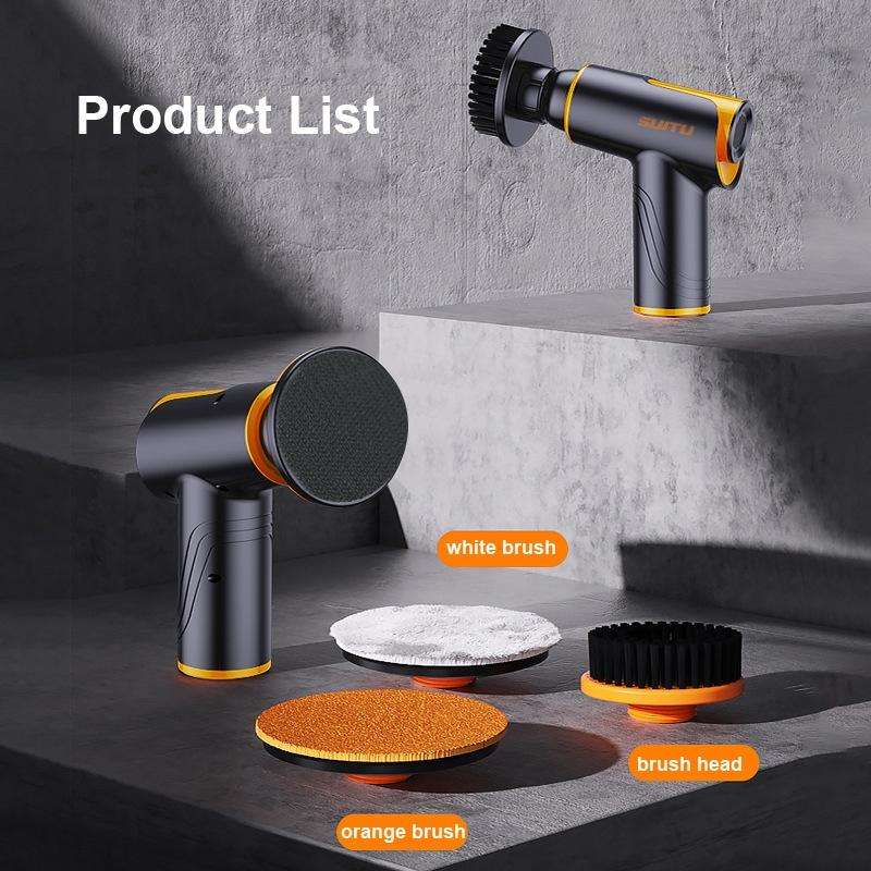 SUITU ST-6602 100W 1800RPM Wireless Car Waxing Machine Car Polishing Machine(Orange)