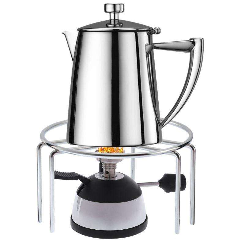 Mini Gas Burner with Ceramic Flame Head Coffee Heater Maker Coffee Stove Siphon Pot