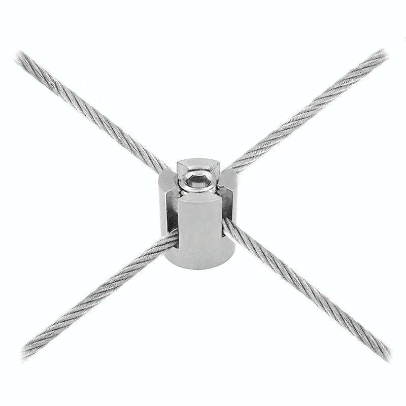 M10x3 316 Stainless Steel Garden Wire Rope Cross Fixed Clip