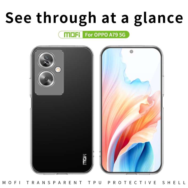 For OPPO A79 5G / A2 MOFI Ming Series Transparent Ultra-thin TPU Phone Case(Transparent)
