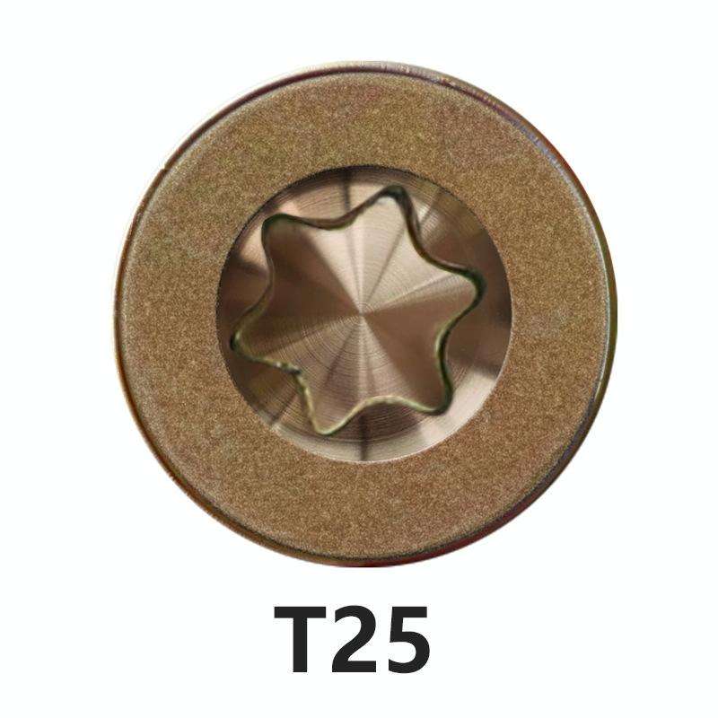 RUITOOL T25 100pcs Woodworking Screws Torx Self Tapping Screws 4.5 x 45mm