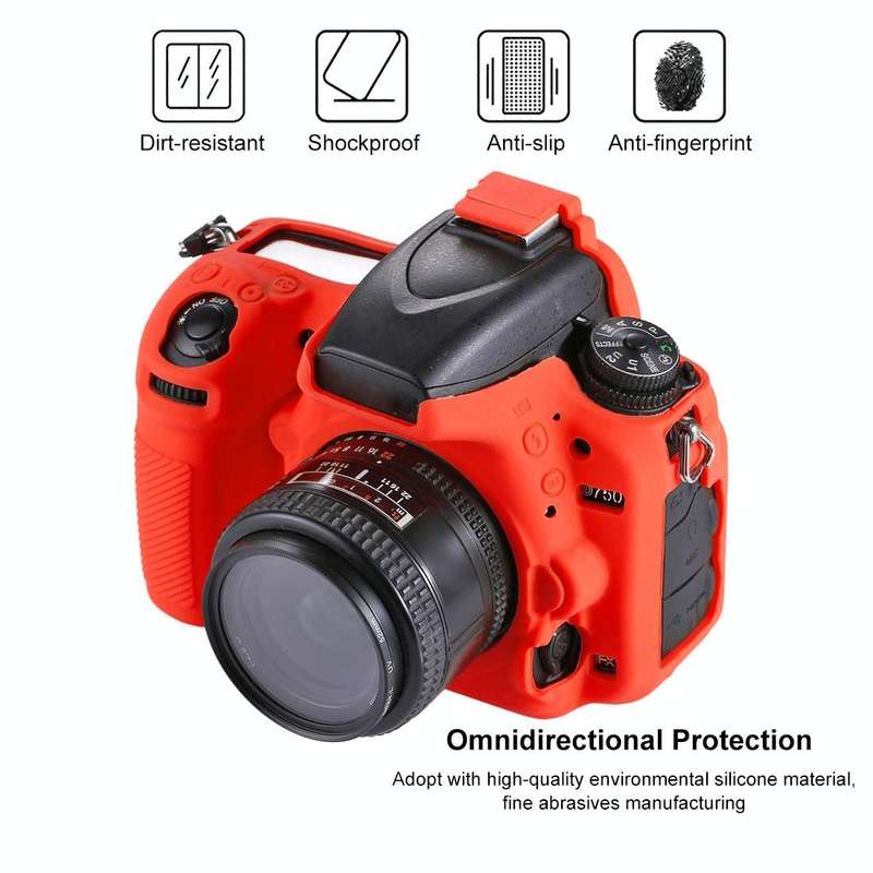 PULUZ Soft Silicone Protective Case for Nikon D750(Red)
