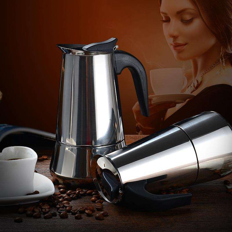 Stainless Steel Moka Coffee Maker Pot Filter(100ml)