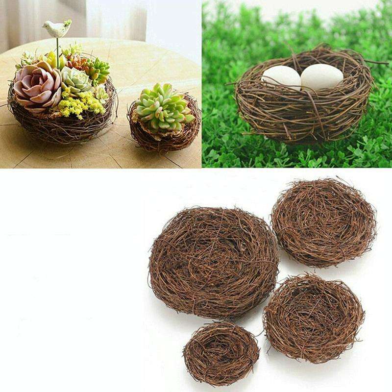 Rattan Nest Bird Bird Crafts Chicken Nest DIY Handmade Bird Nest Scene Props