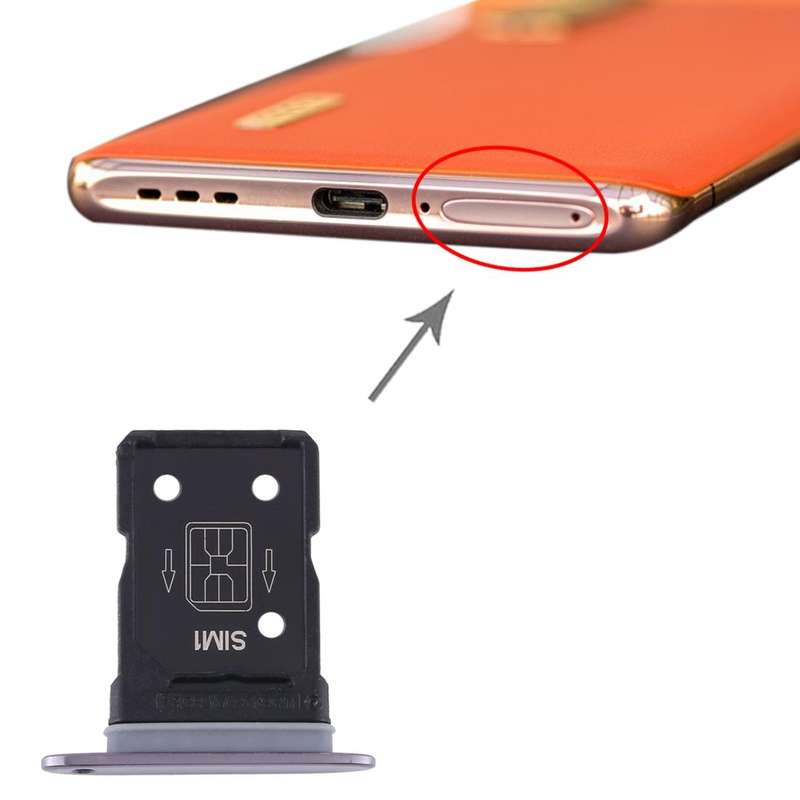 For OPPO Find X2 Pro SIM Card Tray + SIM Card Tray (Black)