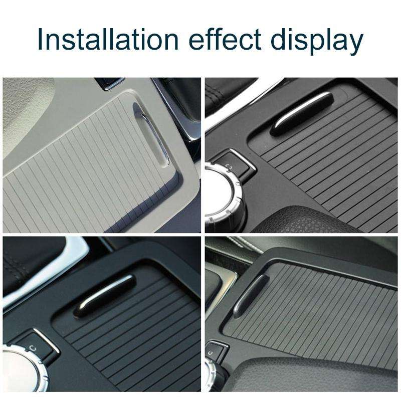 Car Water Cup Holder Roller Blind Zipper Storage Box Trim for Mercedes-Benz W204 / W212 2008-2015...