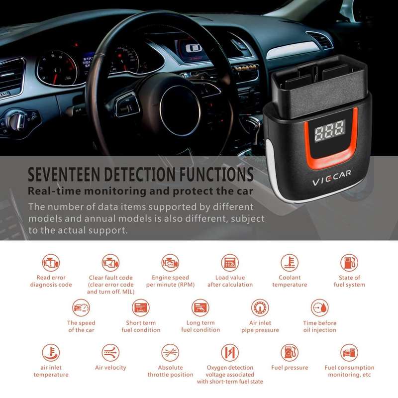 Viecar VP004 Car Mini OBD + USB / Type-C Interface Fault Detector V1.5 WiFi Diagnostic Tool