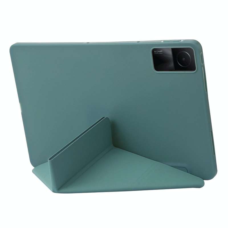 For Xiaomi Redmi Pad 10.6 Deformation Silicone Leather Tablet Case(Deep Green)